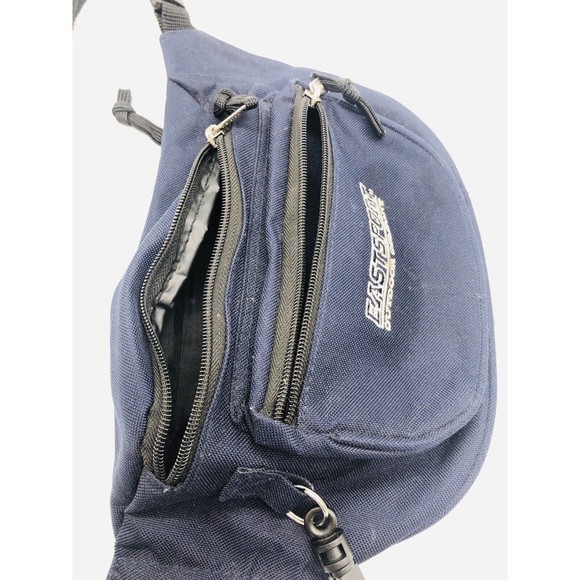Vintage 1990s EastSport Outdoor Company FANNY PACK Navy Blue Waist Belt Bag - Picture 5 of 9